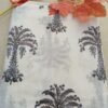 Kota Doria fabric with small pink and red flower clusters