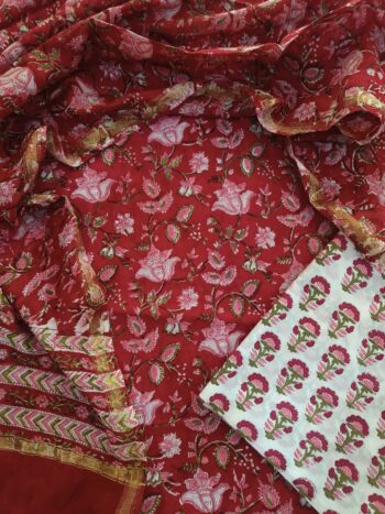 Chanderi Silk Dupta Suit Set 14