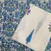 Khadi cotton fabric with block print design