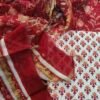 Brilliantly dyed chanderi silk fabric in deep maroon shade