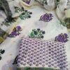 Pink embroidered cotton fabric – Julu Fabrics