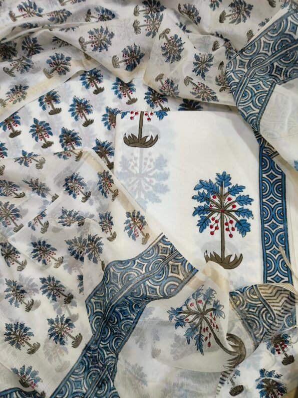 Green leafy pattern on soft rayon fabric