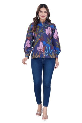 Casual Printed Shirt (Purple)